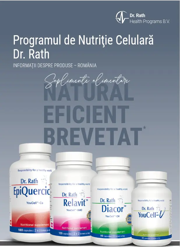 Catalog produse Dr. Rath: suplimente pentru nutriție celulară – vitamine, minerale și aminoacizi ce susțin metabolismul.